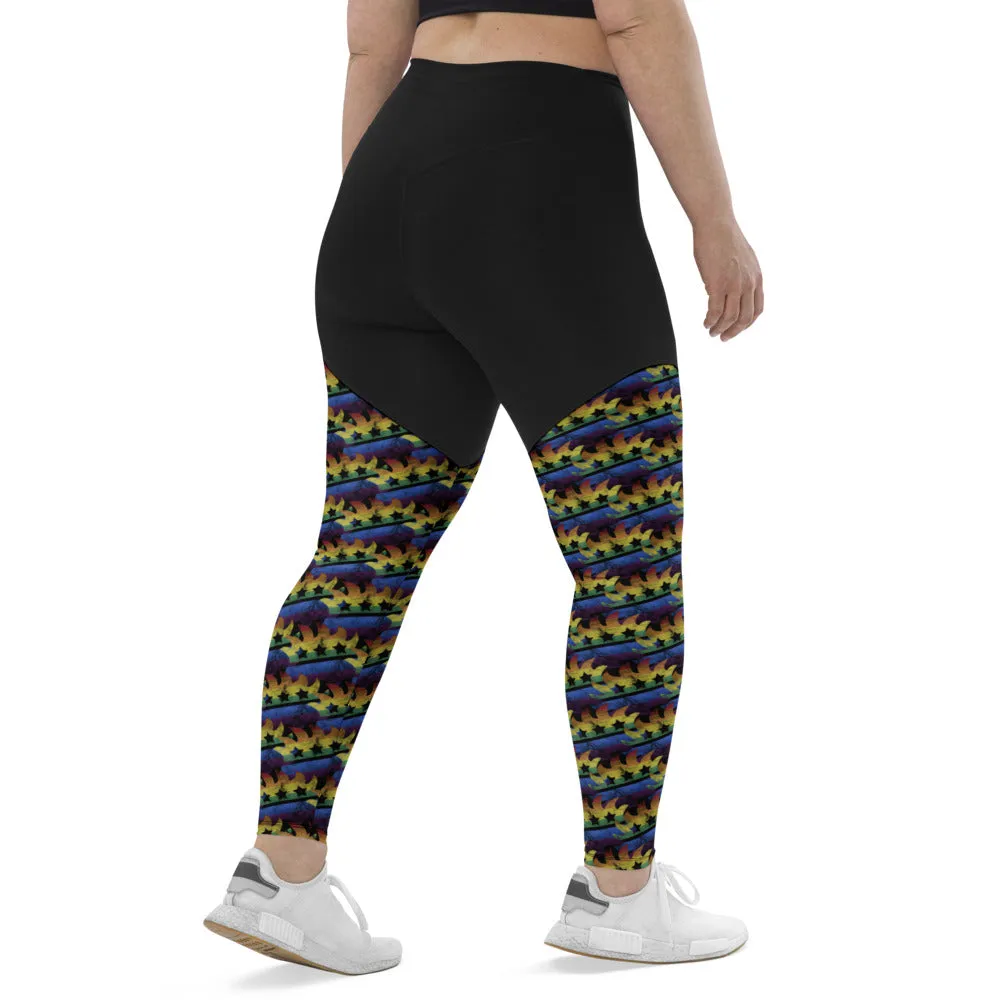 LGBTQ  Libertarian Porcupine Sports Leggings