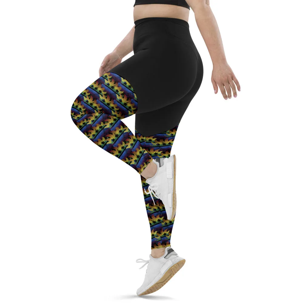 LGBTQ  Libertarian Porcupine Sports Leggings