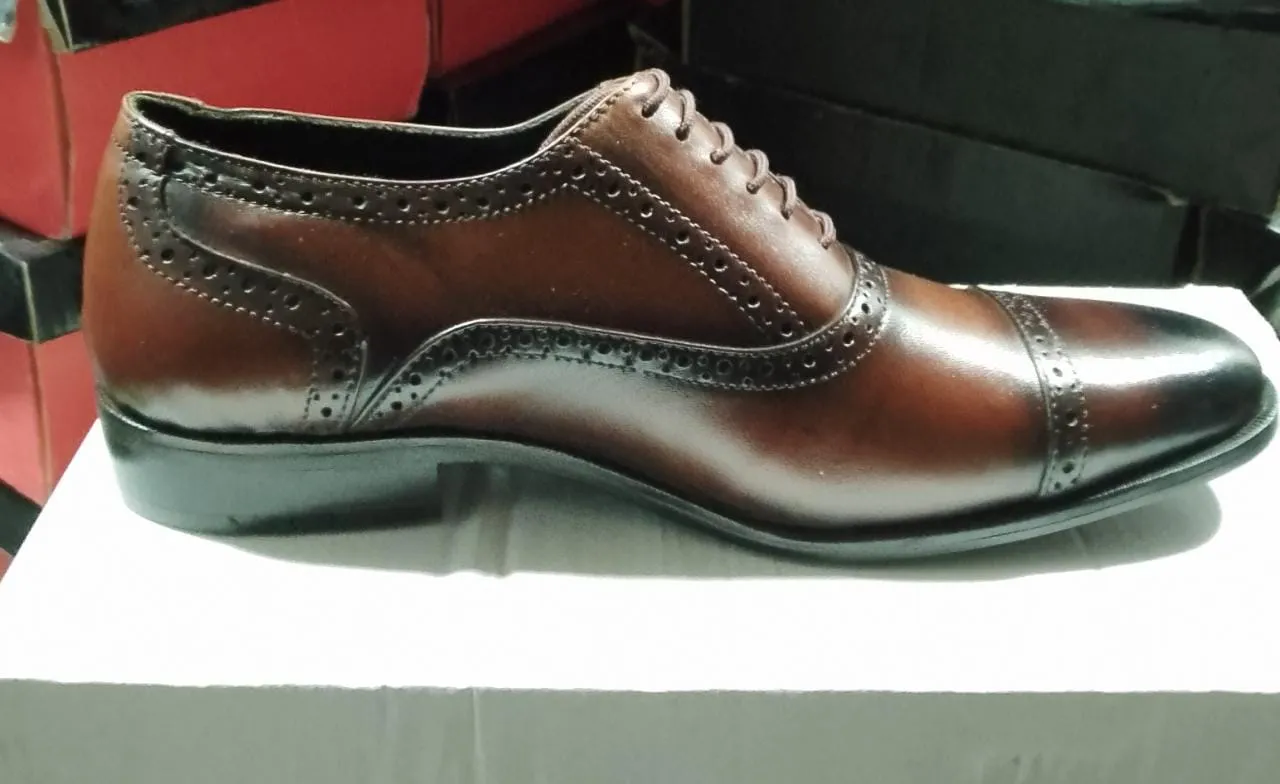 men leather shoes oxferd brown 2023