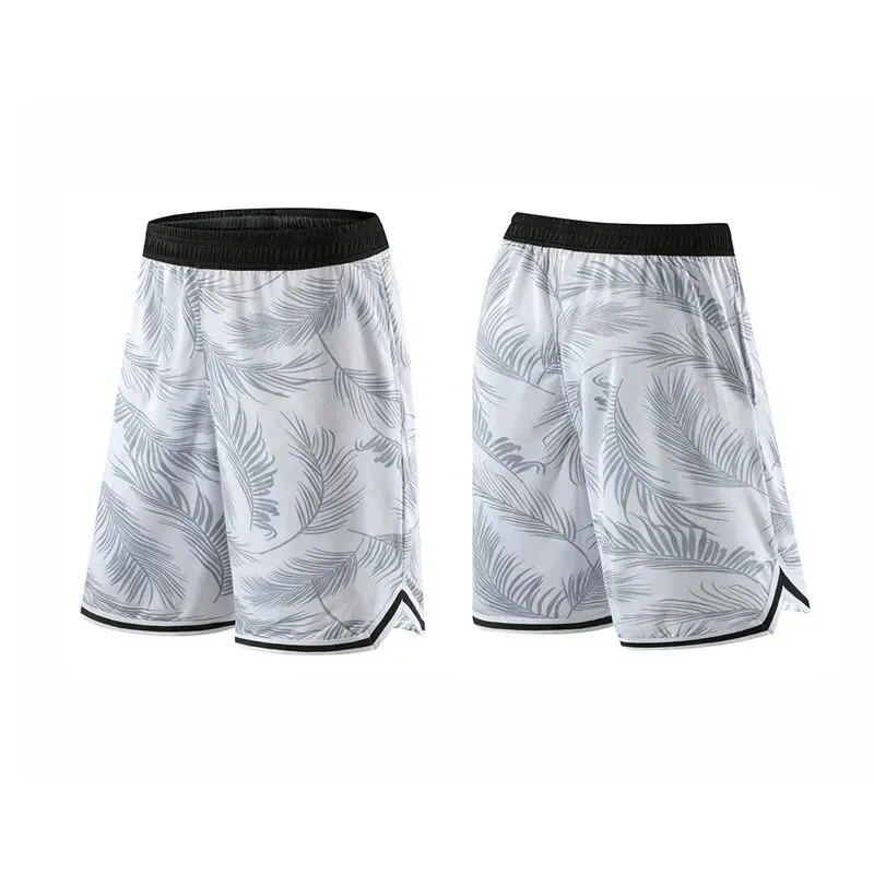 Men's Basketball Sports Elastic Waist Board Shorts with Print - SF1559