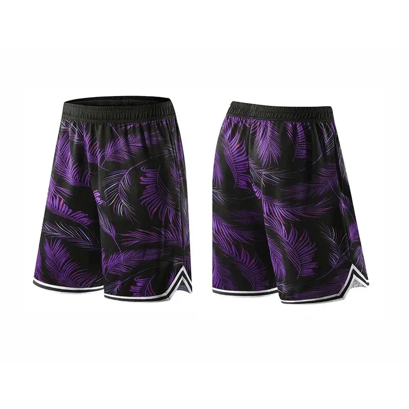 Men's Basketball Sports Elastic Waist Board Shorts with Print - SF1559