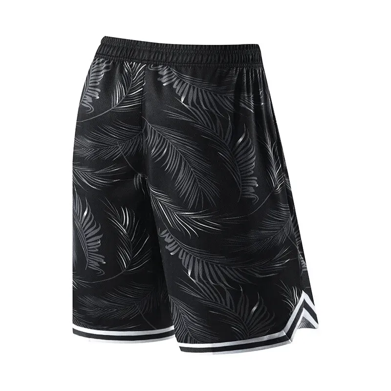 Men's Basketball Sports Elastic Waist Board Shorts with Print - SF1559