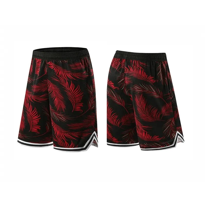 Men's Basketball Sports Elastic Waist Board Shorts with Print - SF1559