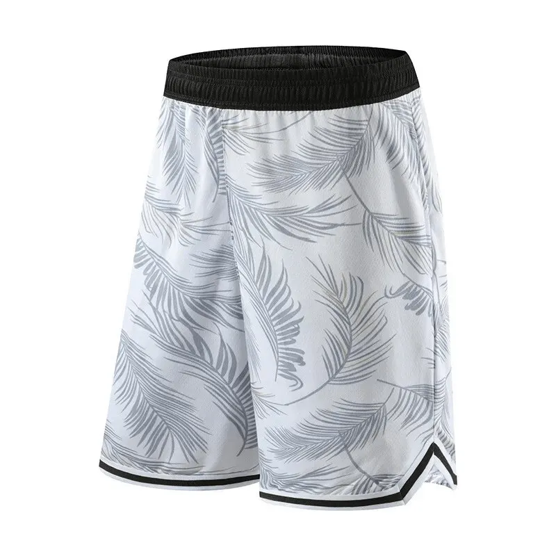 Men's Basketball Sports Elastic Waist Board Shorts with Print - SF1559