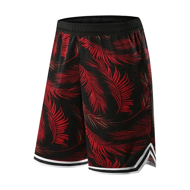 Men's Basketball Sports Elastic Waist Board Shorts with Print - SF1559