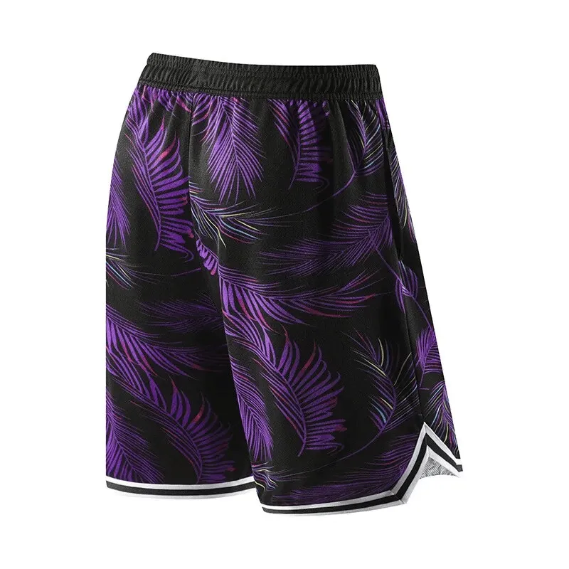 Men's Basketball Sports Elastic Waist Board Shorts with Print - SF1559