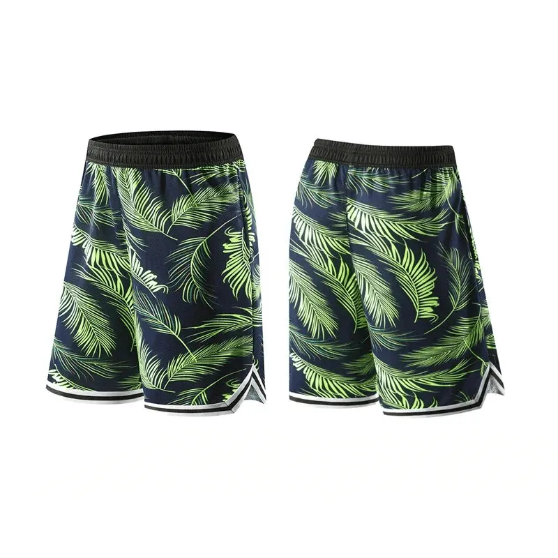 Men's Basketball Sports Elastic Waist Board Shorts with Print - SF1559