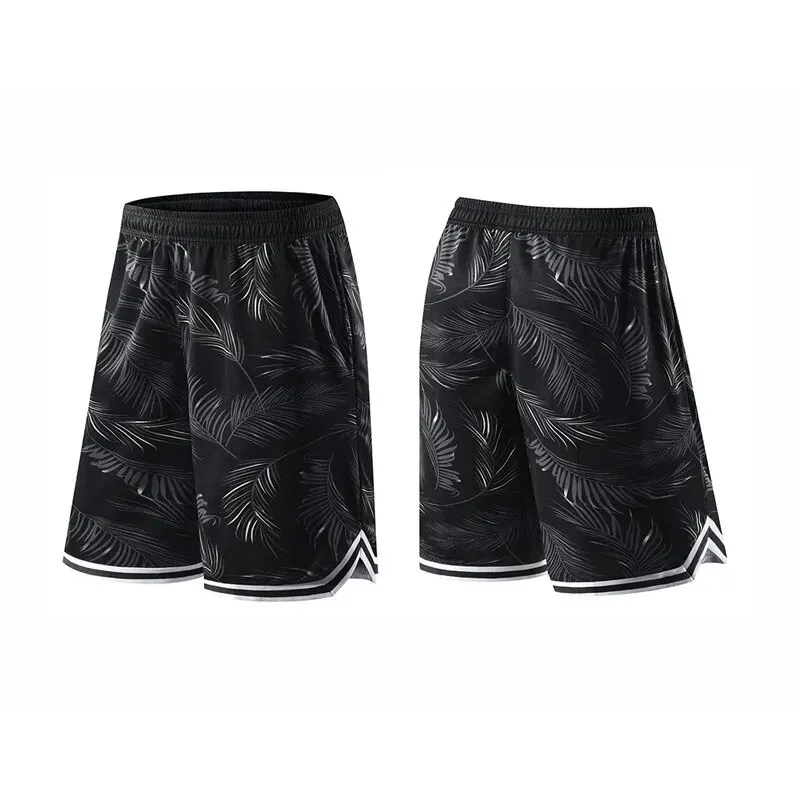 Men's Basketball Sports Elastic Waist Board Shorts with Print - SF1559