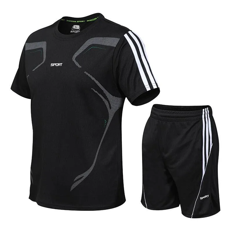 Men's Sports Set Fitness Short Sleeve T-Shirt