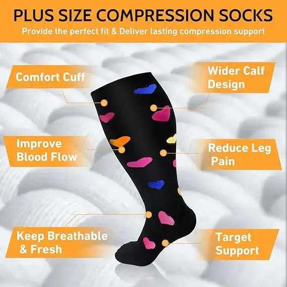 Men/Women Plus size Extra Large Compression Socks