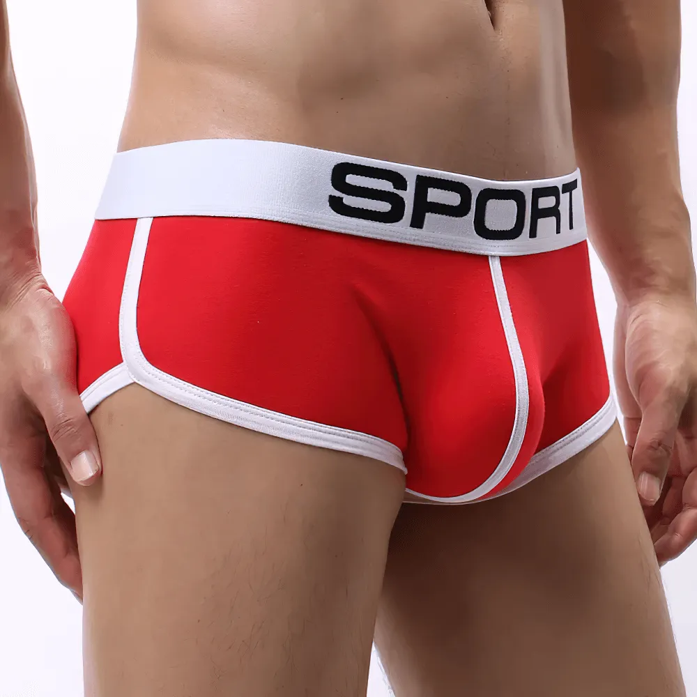 Mid-Rise Sports Cotton Boxer Shorts for Men - SF2190