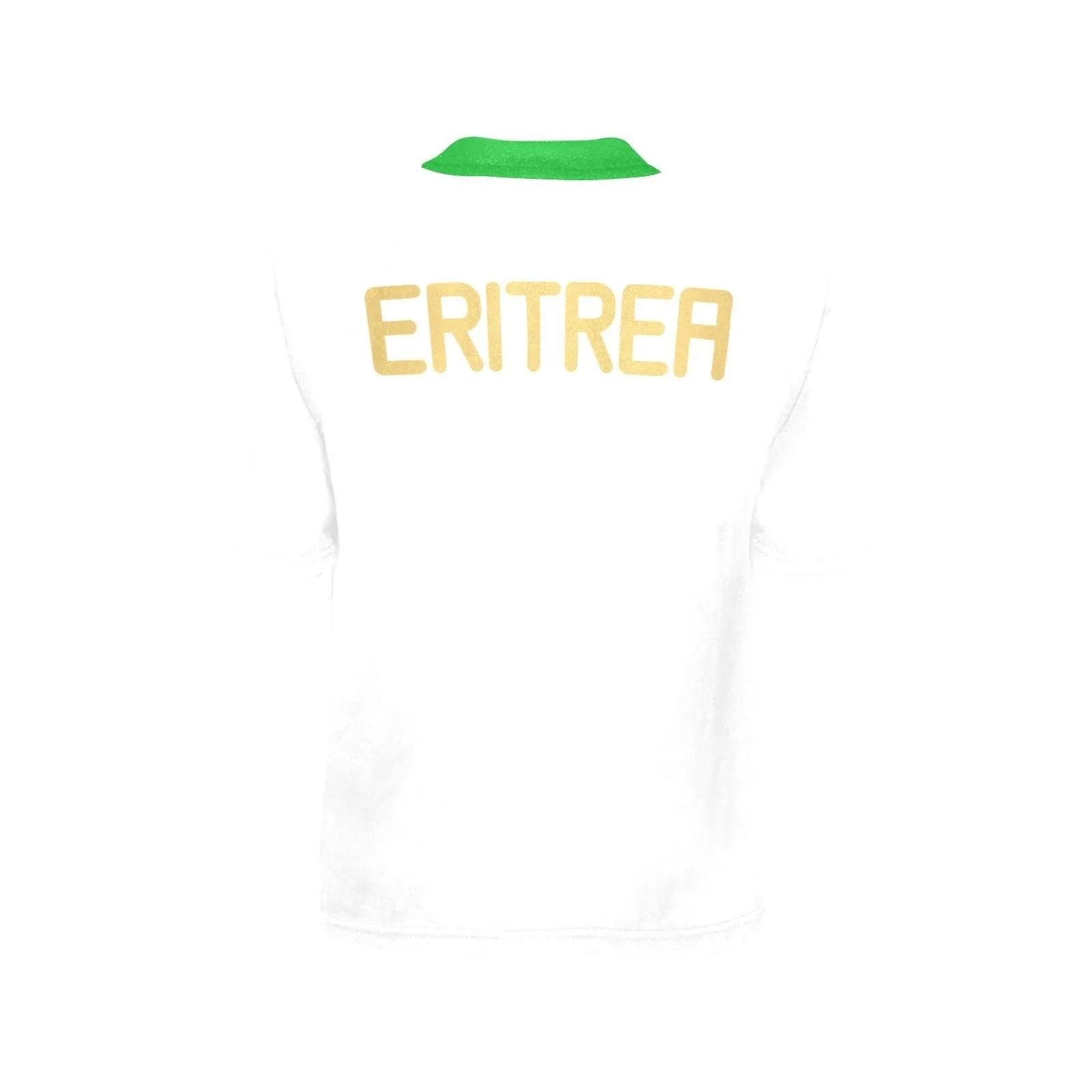 Miiss Eritrea White T-Shirt Green Neck band polyester