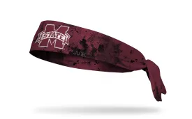 Mississippi State University: Grunge Maroon Tie Headband