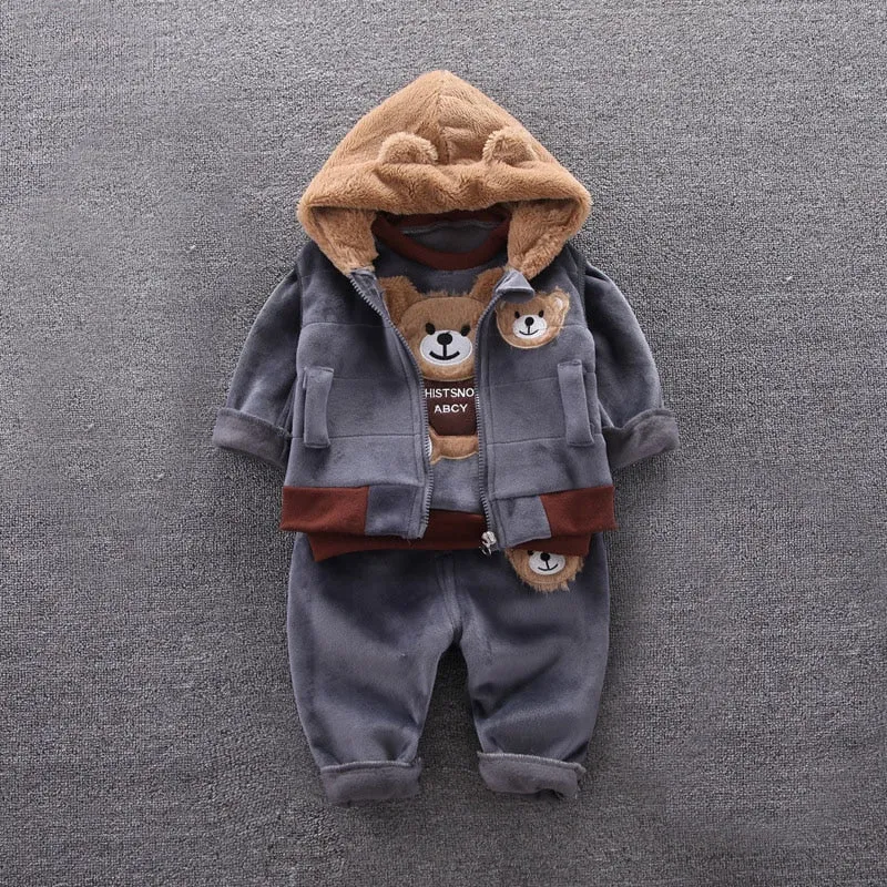 New 2023-Fashion Baby Unisex Fall/Winter Warm  Sport Outfit