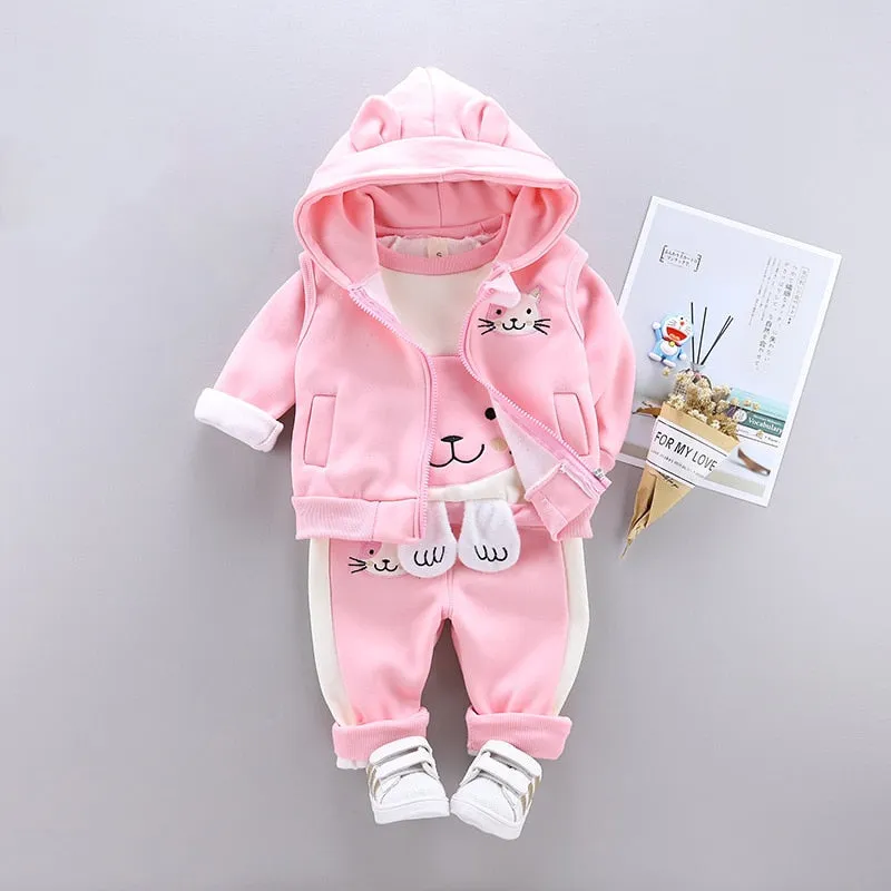 New 2023-Fashion Baby Unisex Fall/Winter Warm  Sport Outfit