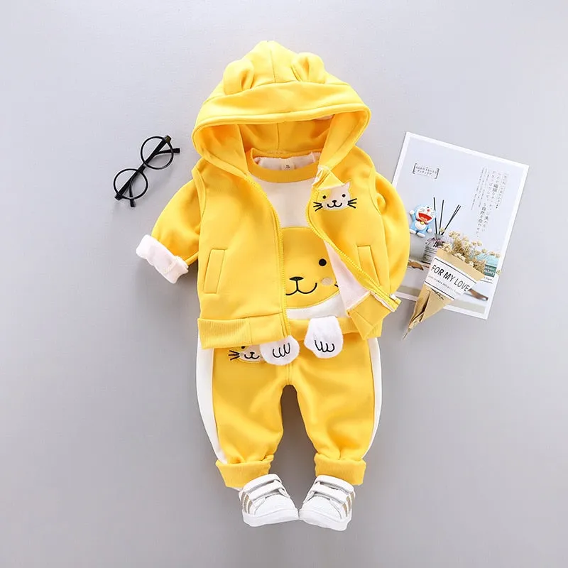 New 2023-Fashion Baby Unisex Fall/Winter Warm  Sport Outfit