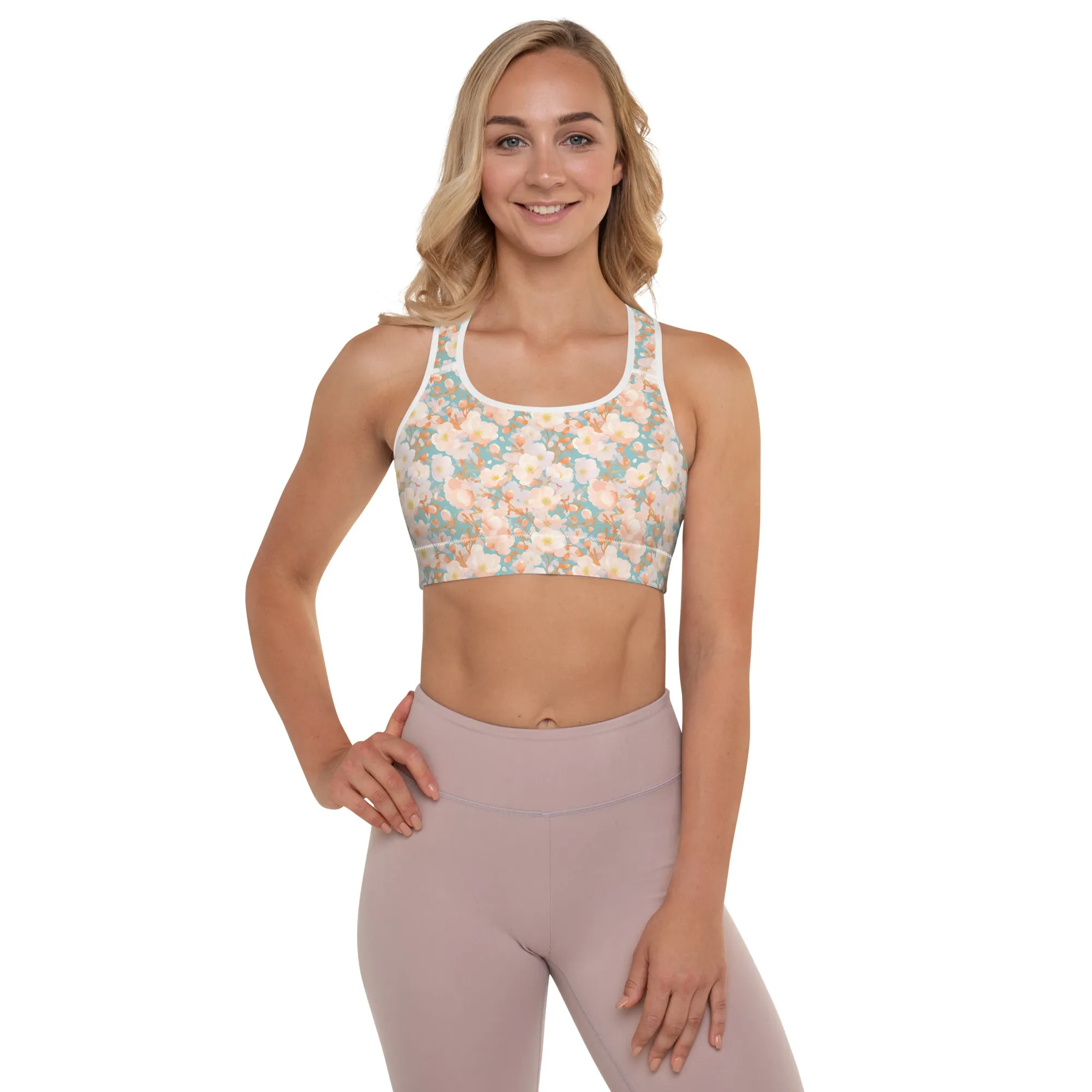 Orange Blossom- Padded Sports Bra