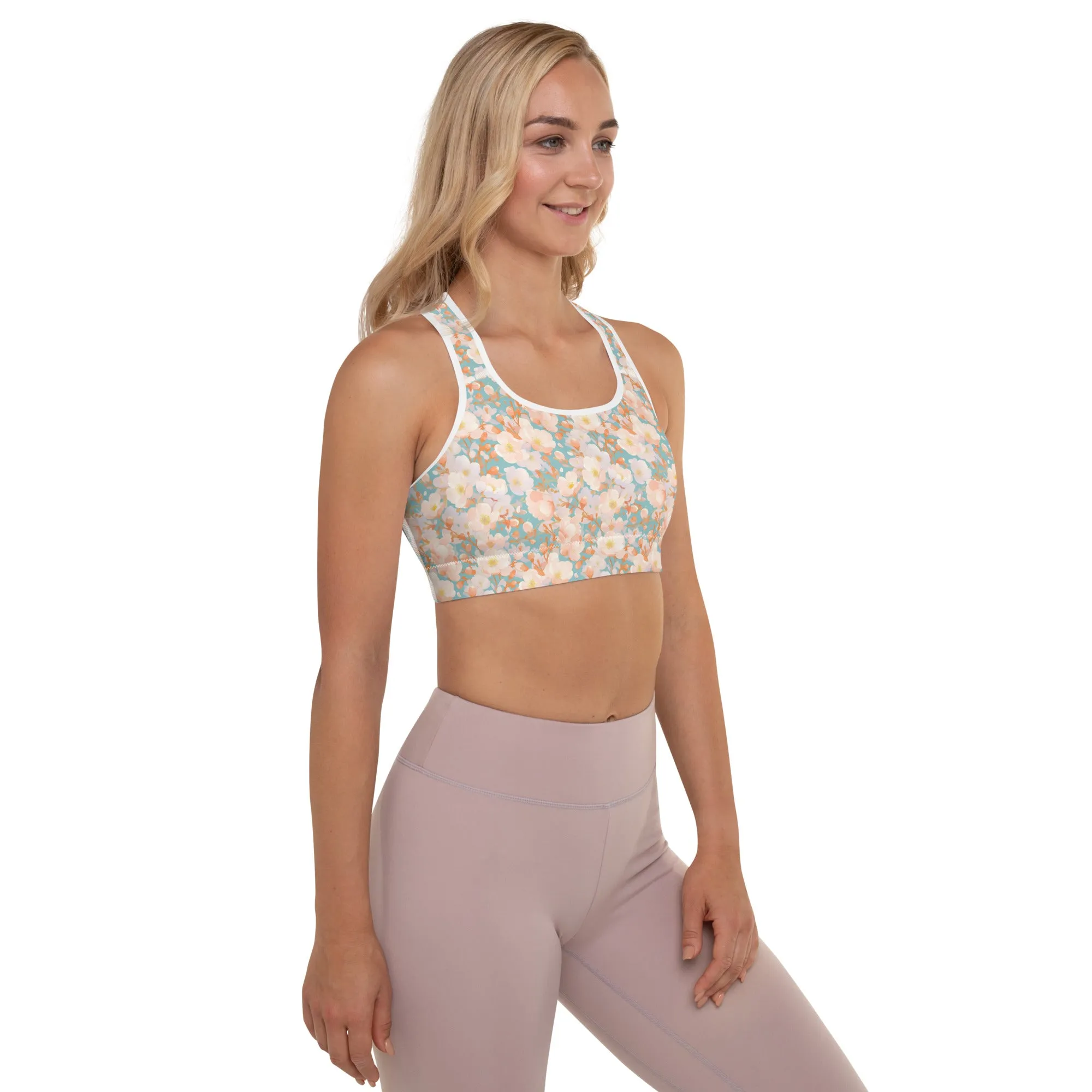 Orange Blossom- Padded Sports Bra