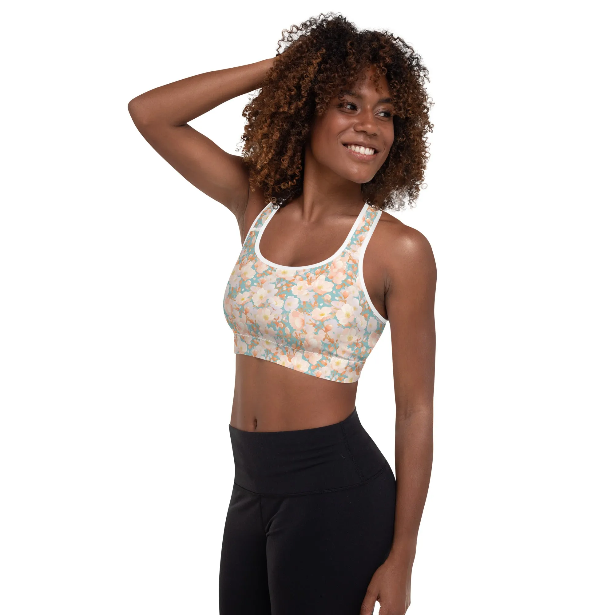 Orange Blossom- Padded Sports Bra