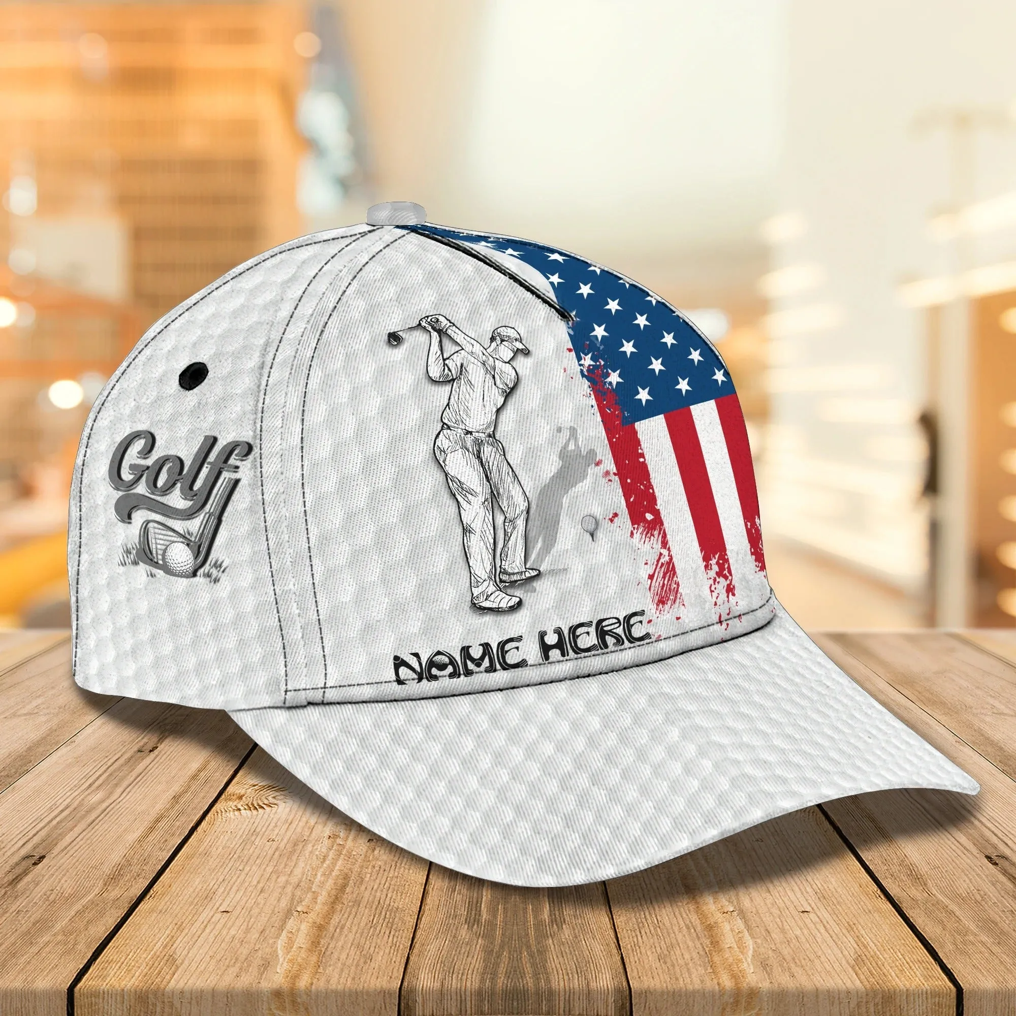 Personalized 3D Full Printed Baseball Cap For Golfer, Goft Men Caps, Golf Man Hat, Cool Golf Hats