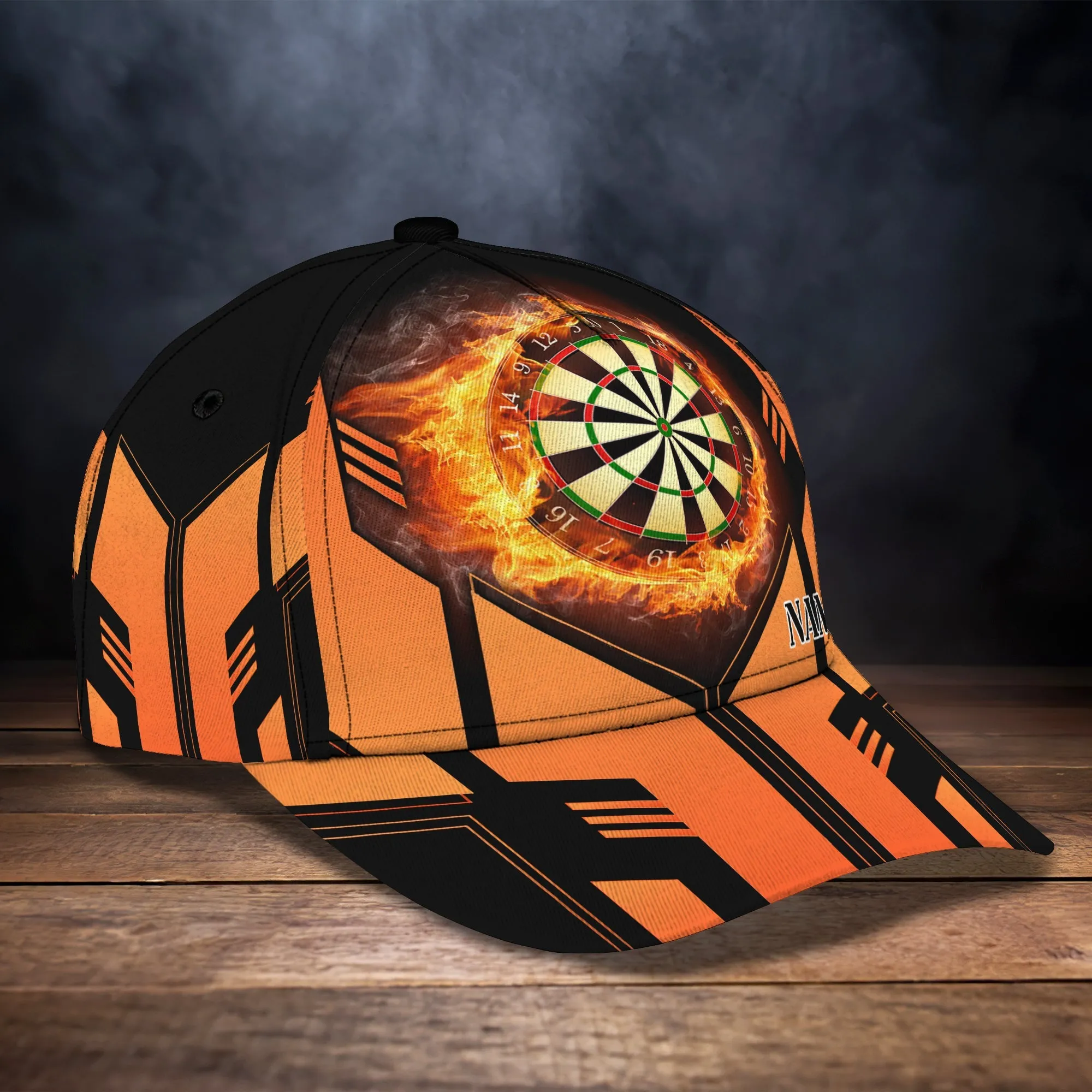 Personalized 3D Full Printed Dart Cap Hat, Dart on Fire Classic Cap, Cap for Dart Lover