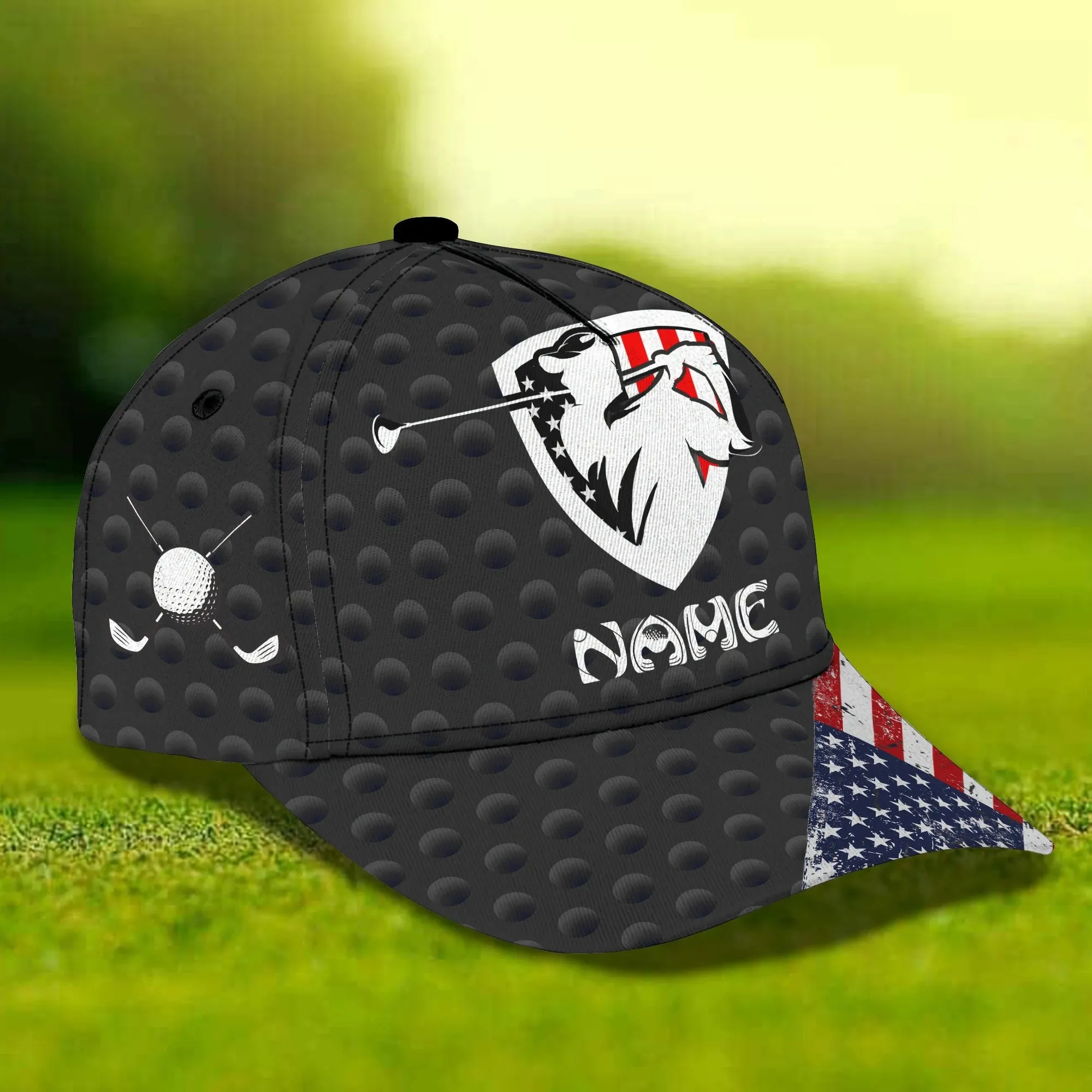 Personalized 3D Full Printing Cap Hat For Golf Men, American Golf Cap, Golf Hat Summer