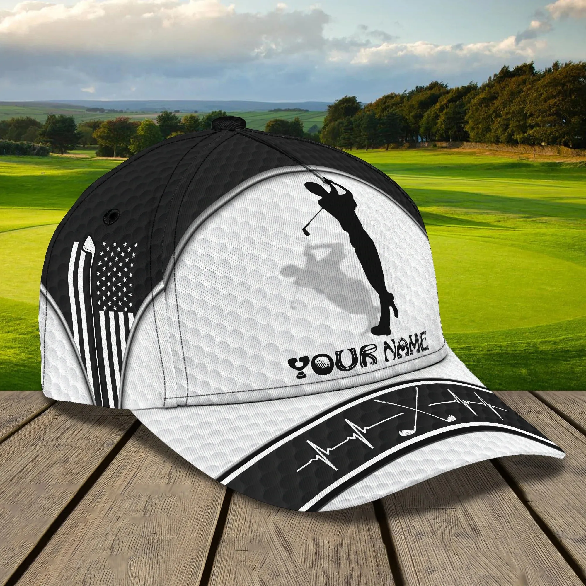 Personalized 3D Full Printing Cap Hat For Golf Men, American Golf Cap, Golf Hat Summer