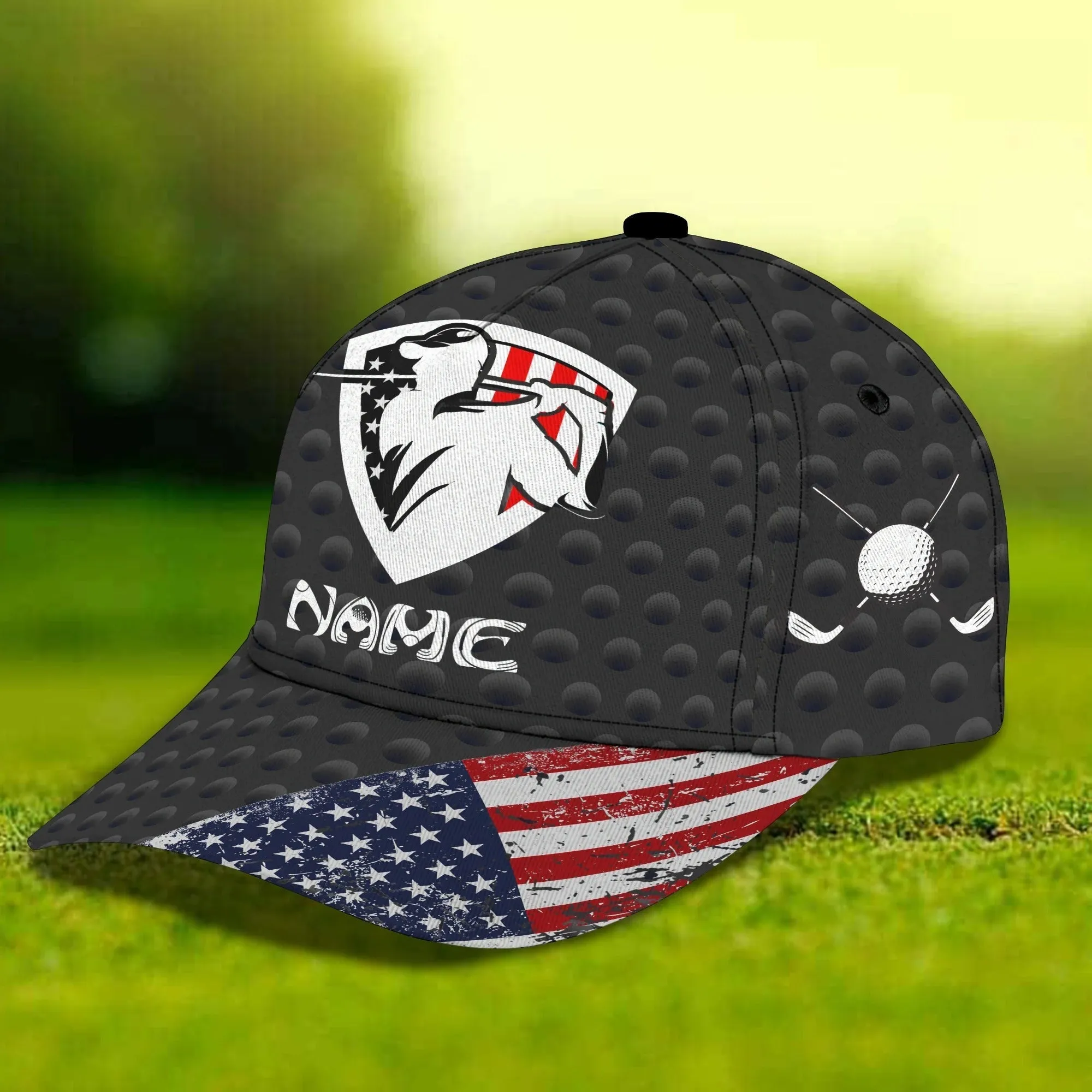 Personalized 3D Full Printing Cap Hat For Golf Men, American Golf Cap, Golf Hat Summer