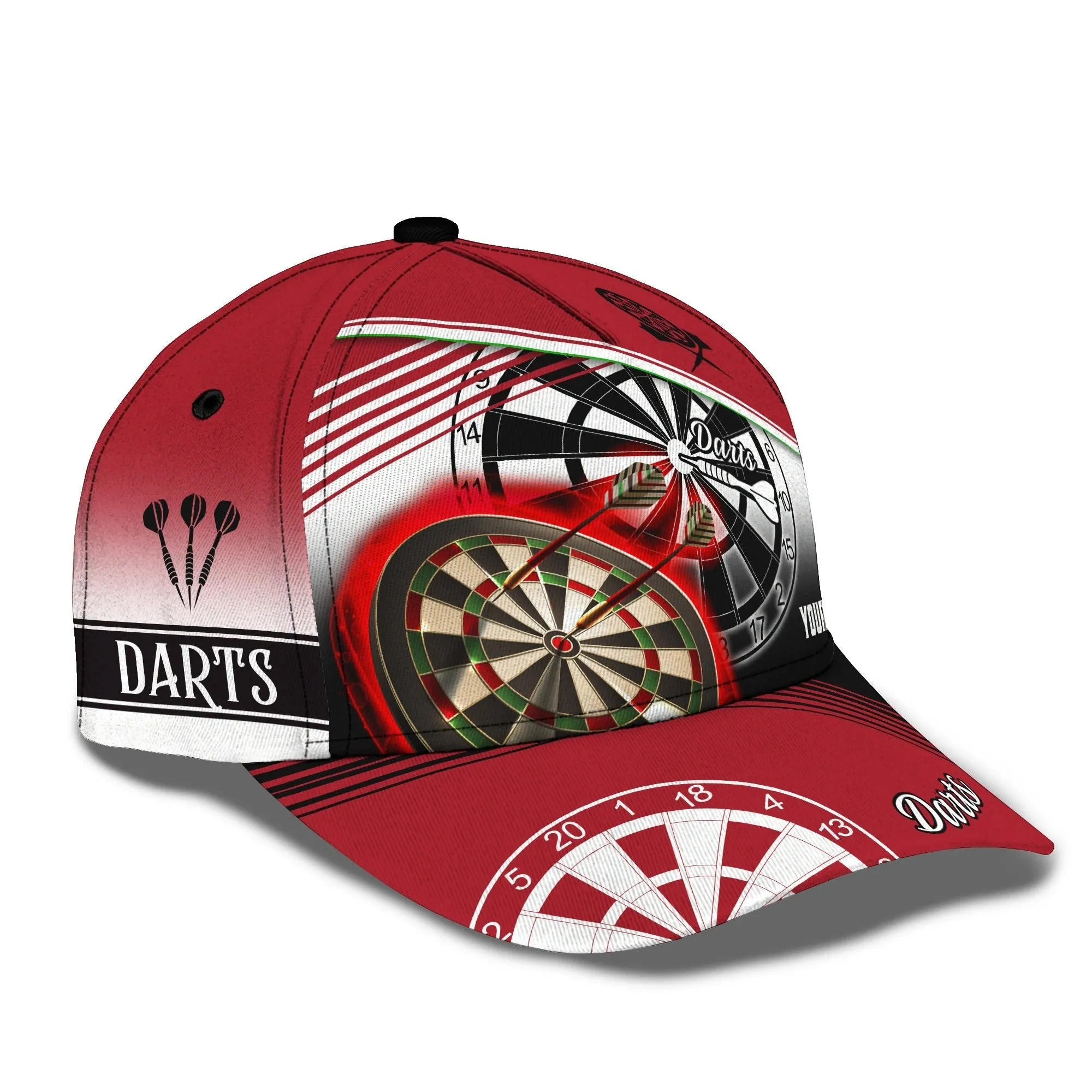 Personalized Baseball Full Print Dart Cap Hat For Men And Woman, Darts Cap For My Boy Friends, Gift To Darter