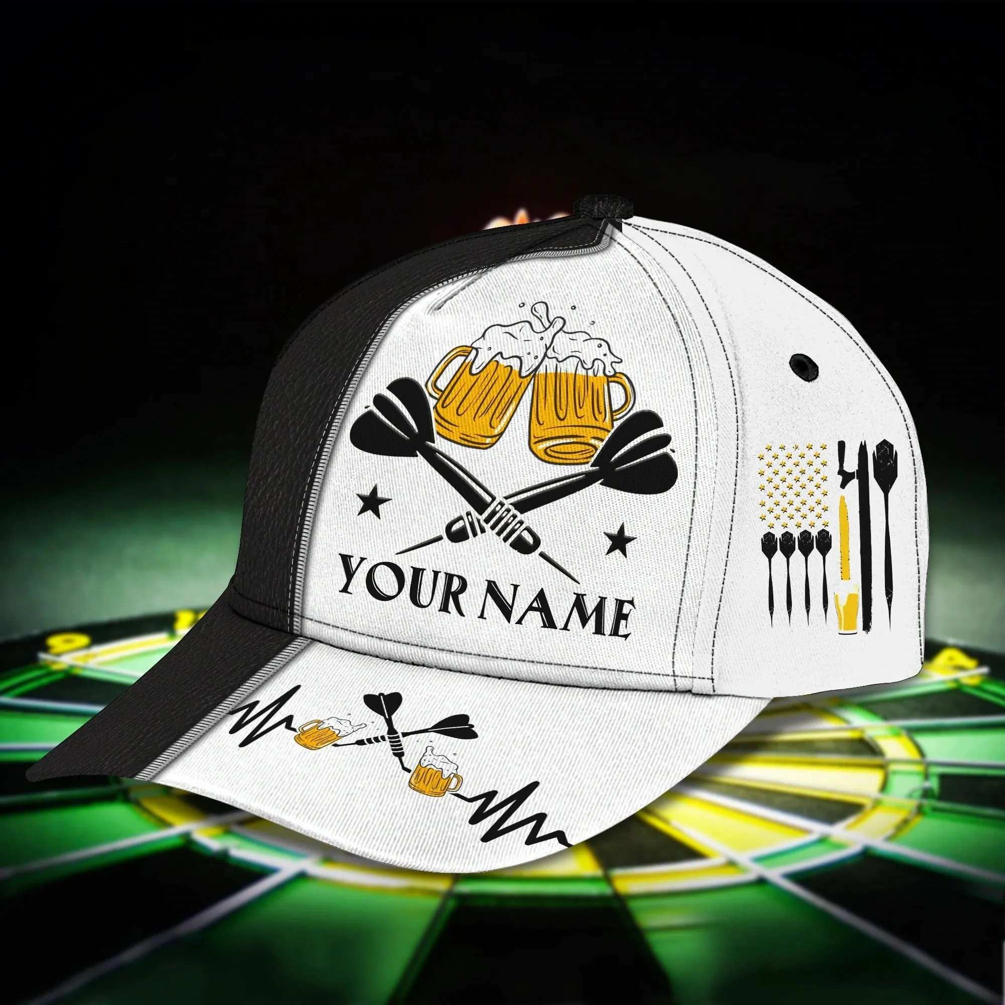 Personalized Dart Baseball Cap Full Printing, Dart Hat For Men And Woman, To My Friend Darter Cap Hat, Darter Cap