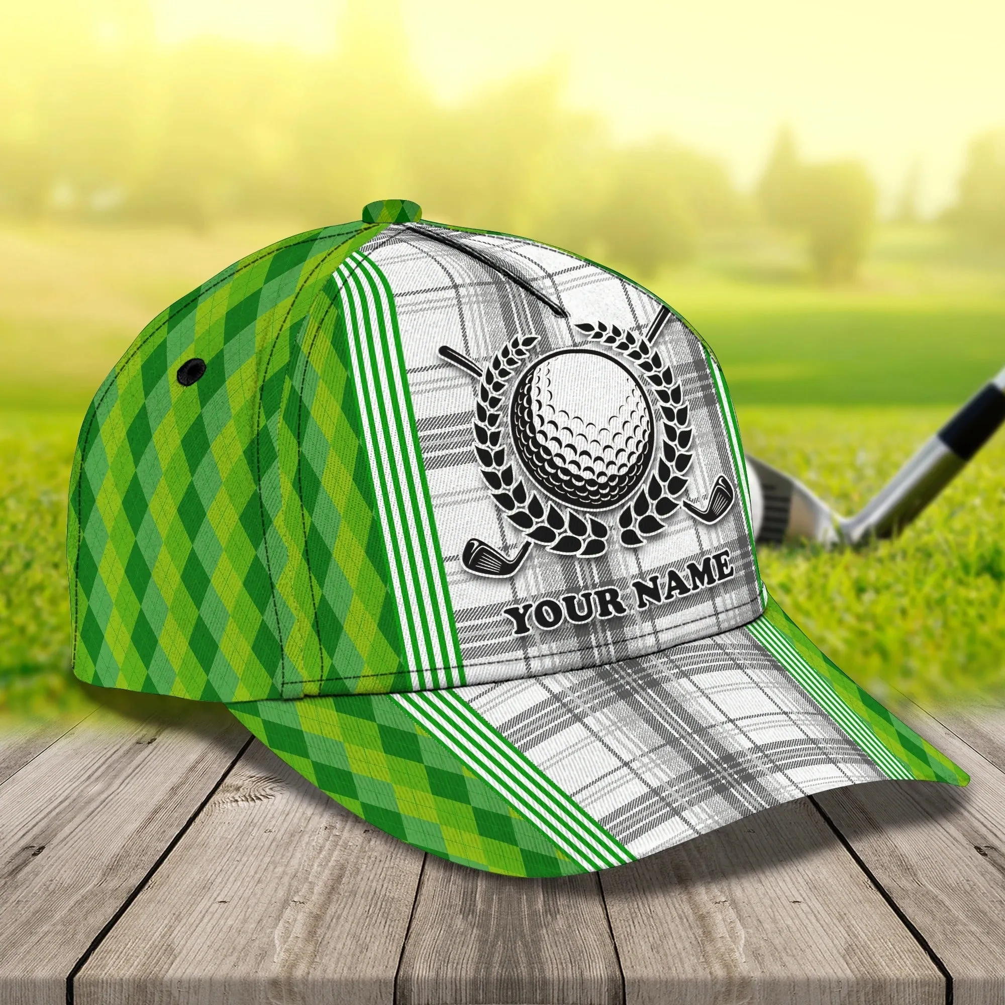 Personalized Green Golf Cap For Men And Women, Best Quality Cap Hat For Golf Lover, Present Golf Lovers