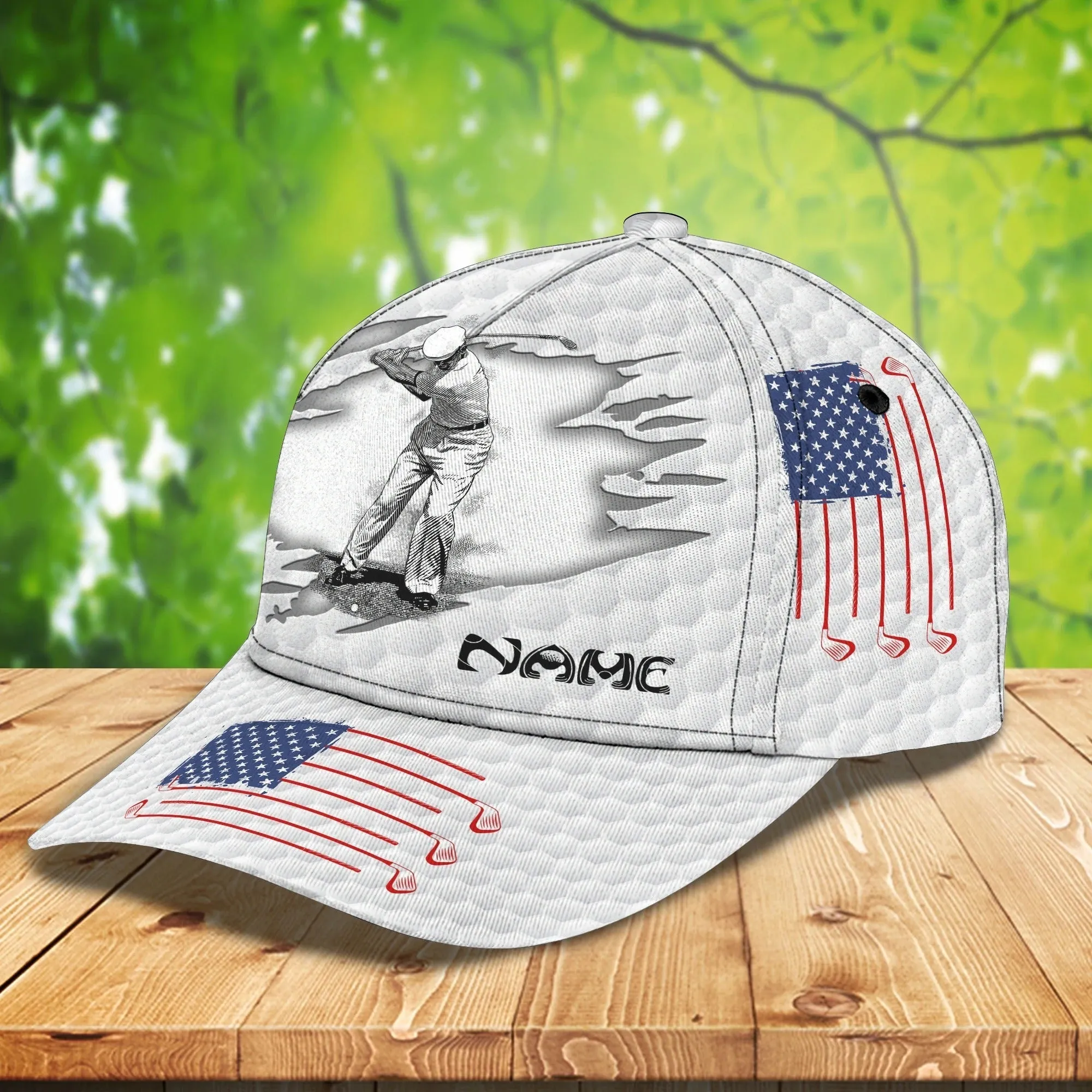 Personalized With Name A 3D Classic Cap For Dad Golfer, Father Day Cap For Dad Golf, Dad Golfer Gift