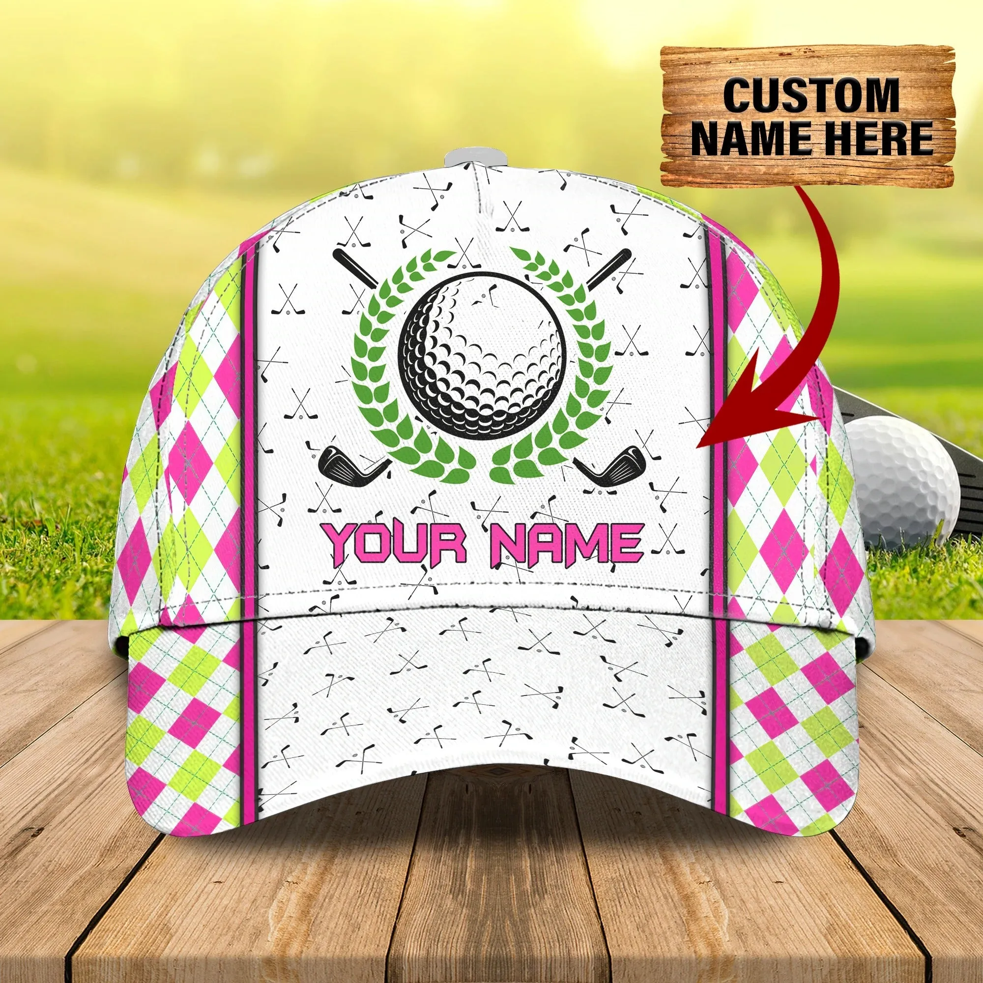 Personalized With Name Golf Cap For Men And Woman, Golf Baseball Cap Gift To Golfer, Birthday Golfer Presents