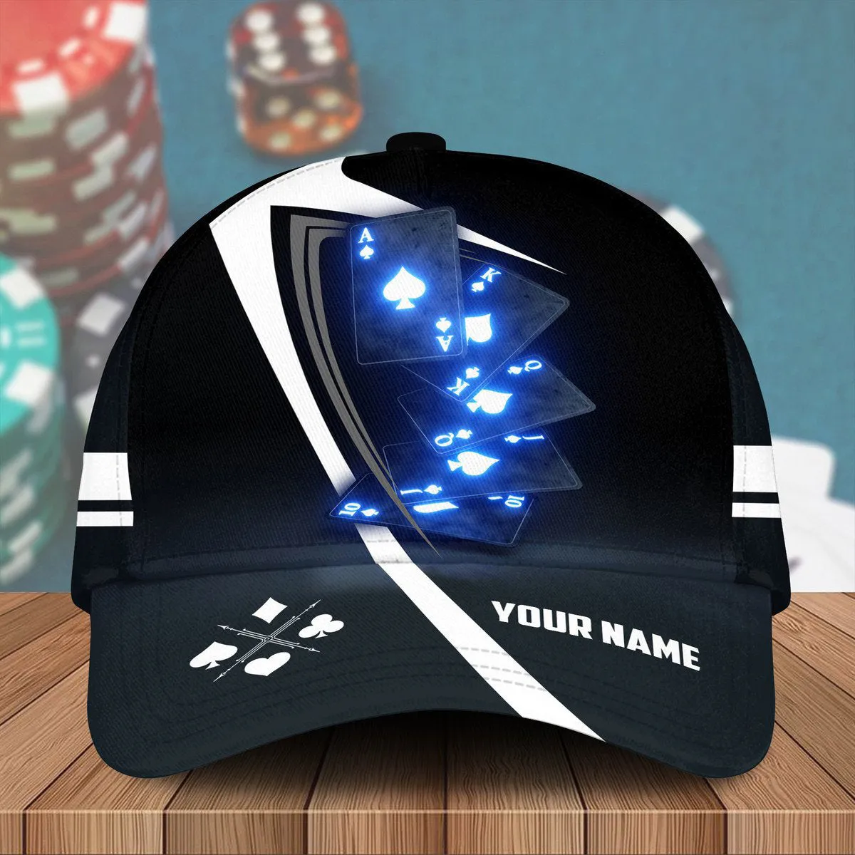 Pocker 3D All Over Printed Classic Cap, Personalized Name Poker Hat, Gift For Pocker