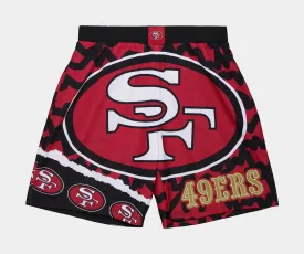 San Francisco 49ers Jumbotron 2.0 Sublimated Shorts Mens Shorts (Red/Black)