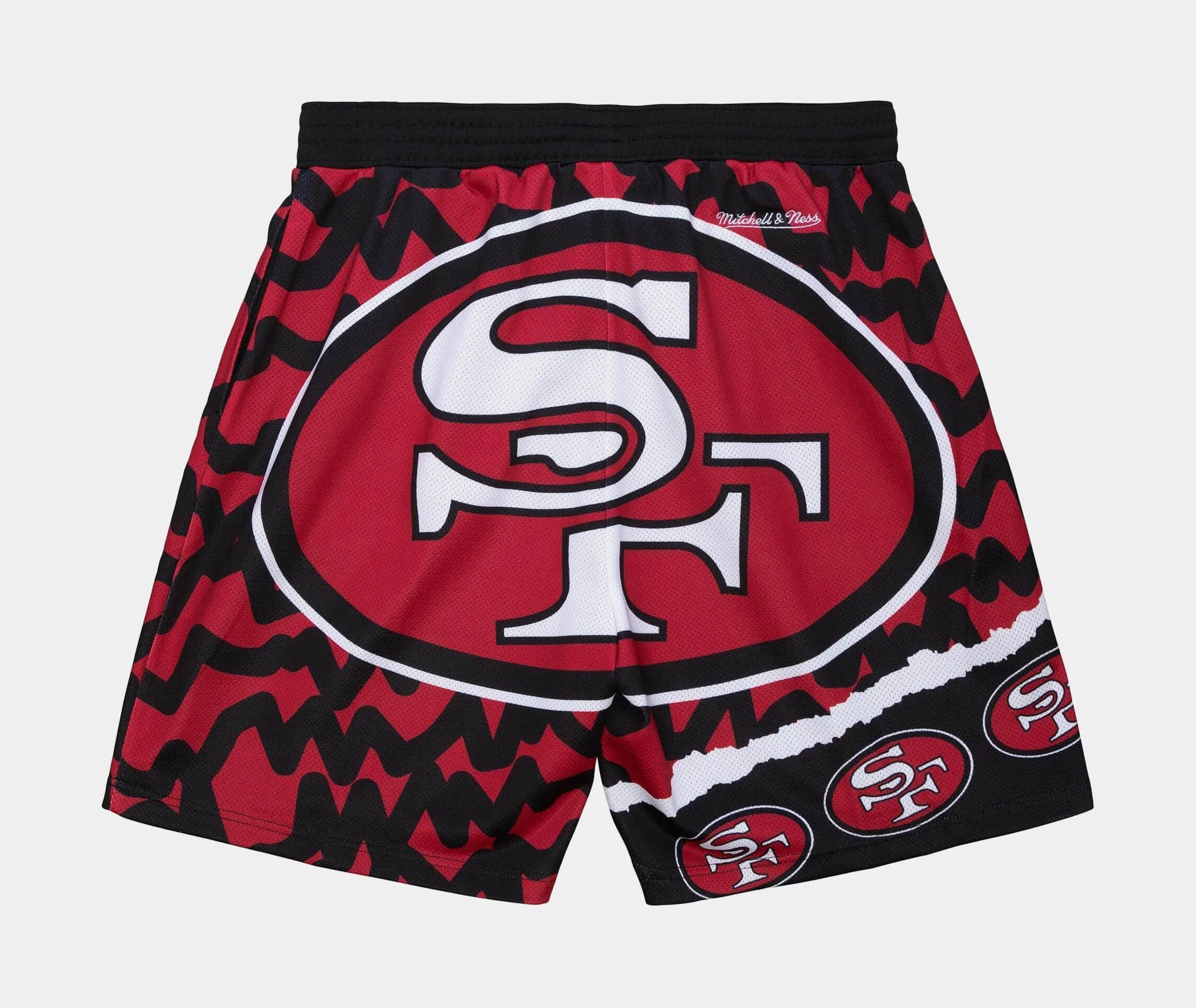 San Francisco 49ers Jumbotron 2.0 Sublimated Shorts Mens Shorts (Red/Black)