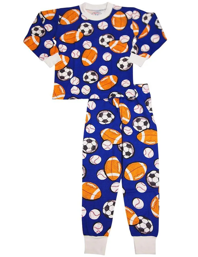 Sara's Prints Boys Girls Unisex Kids Long Sleeve 2 Piece Pajama Set, 32831