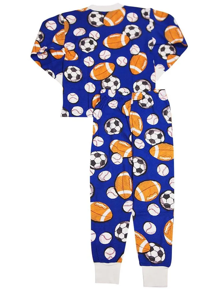 Sara's Prints Boys Girls Unisex Kids Long Sleeve 2 Piece Pajama Set, 32831