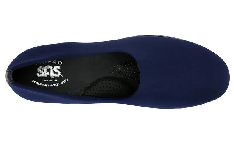 SAS WOMENS Bliss Slip On Wedge- NAVY Made in USA Brandy's Shoes