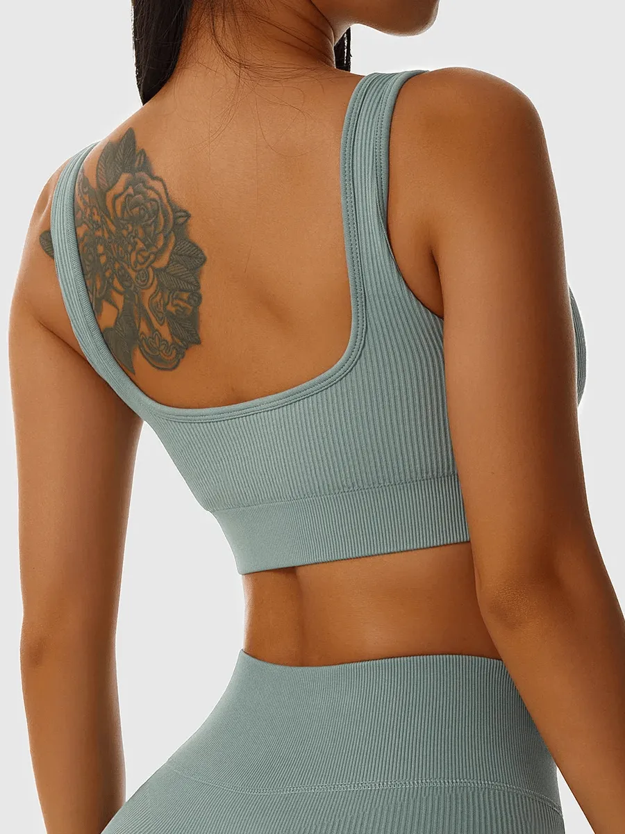 Seamless Ribbed Sports Bra for Women - SF2186