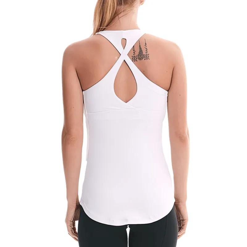 Sports Elastic Tight Women's Cross-Back Yoga Tank - SF1276