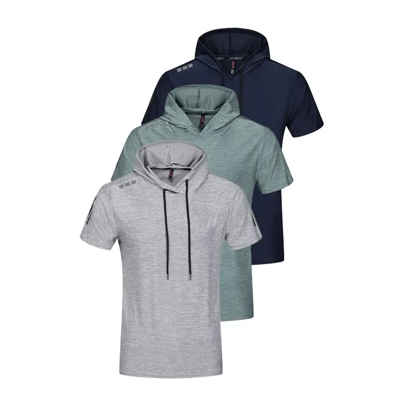 Sports Running Quick-Dry T-Shirt with Hood / Workout Sportswear - SF0351