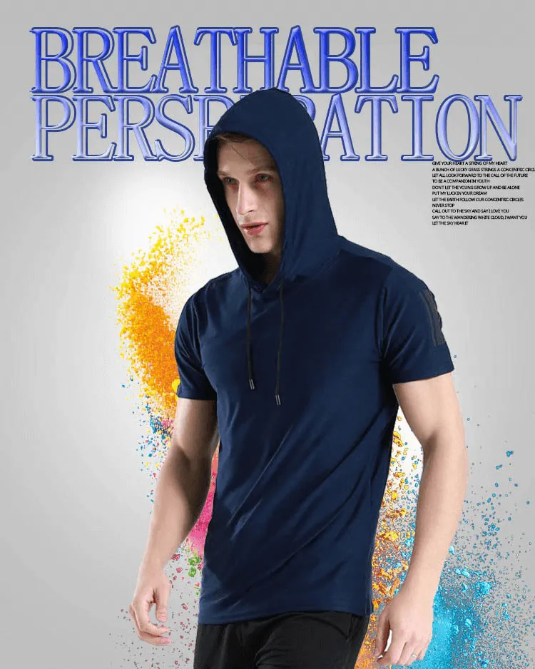 Sports Running Quick-Dry T-Shirt with Hood / Workout Sportswear - SF0351