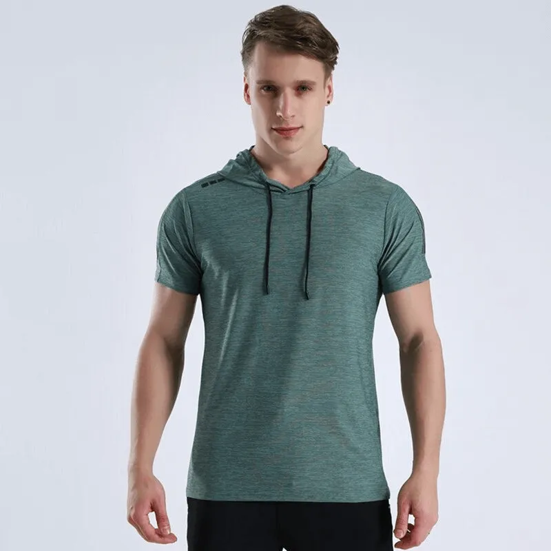 Sports Running Quick-Dry T-Shirt with Hood / Workout Sportswear - SF0351