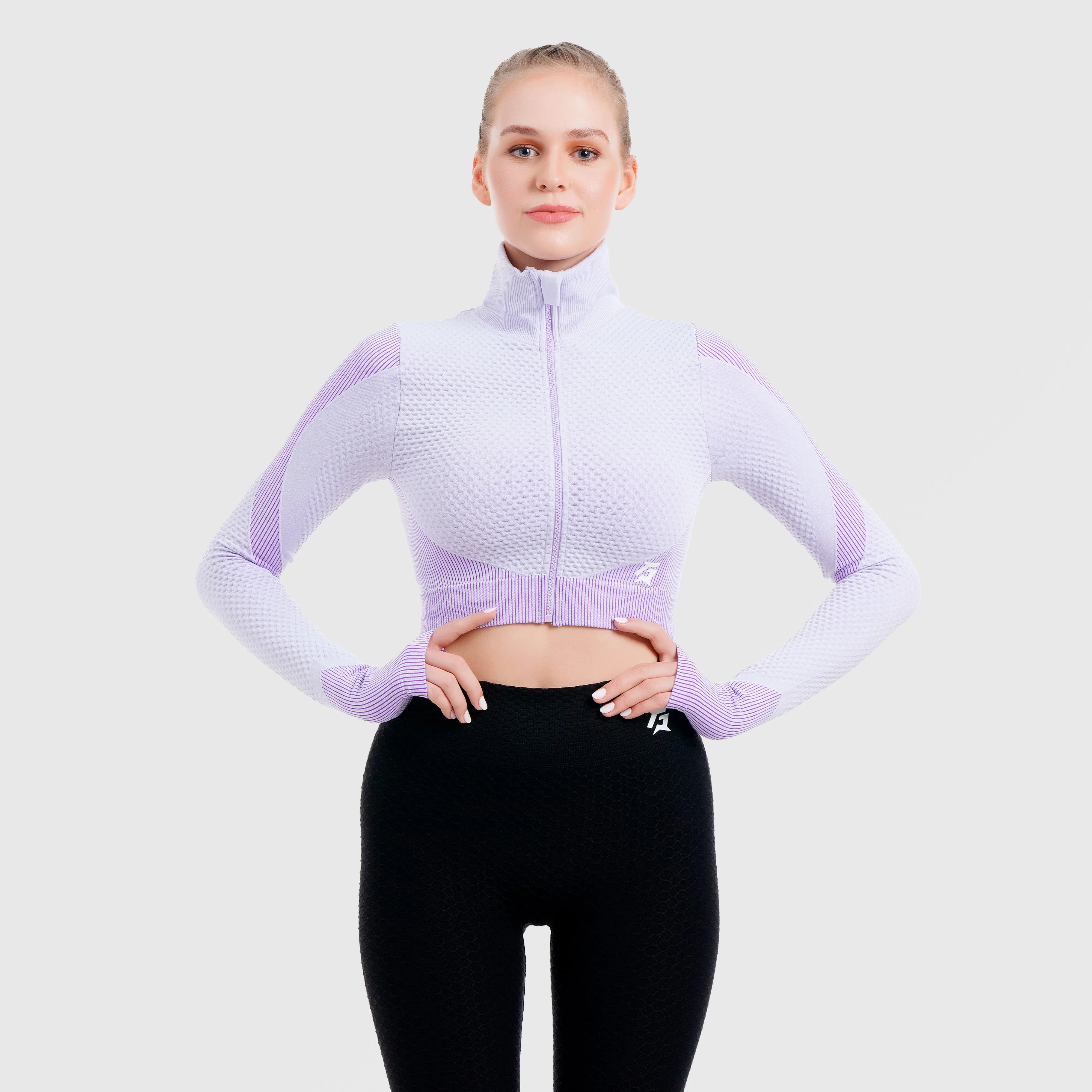 Striped Seamless Jacket (Purple)