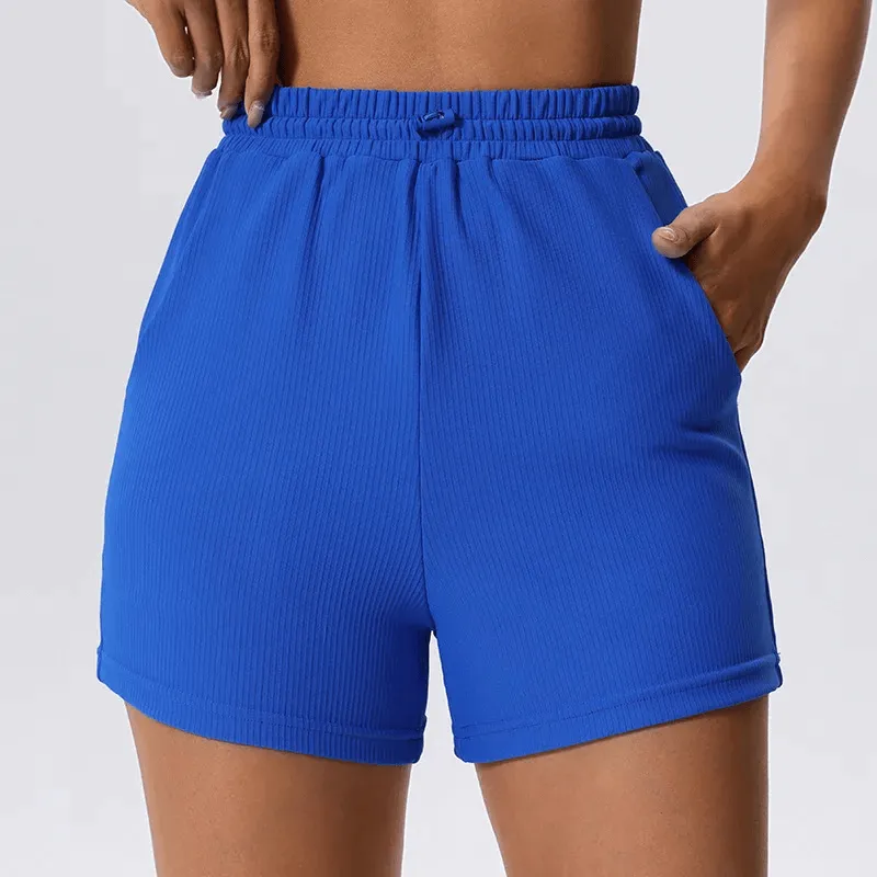 Stylish Elegant Women's Ribbed Yoga Shorts - SF2206