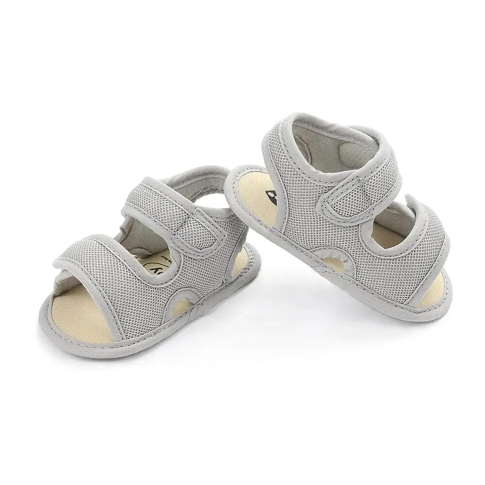 Summer Baby Boys Soild Breathable Anti-Slip Sandals Toddler Soft Soled Shoes - BBSD50734