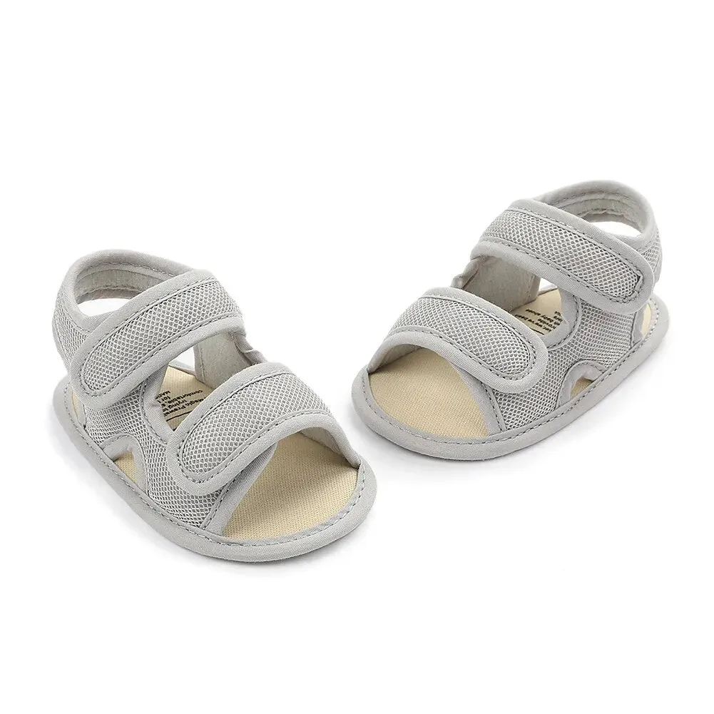 Summer Baby Boys Soild Breathable Anti-Slip Sandals Toddler Soft Soled Shoes - BBSD50734