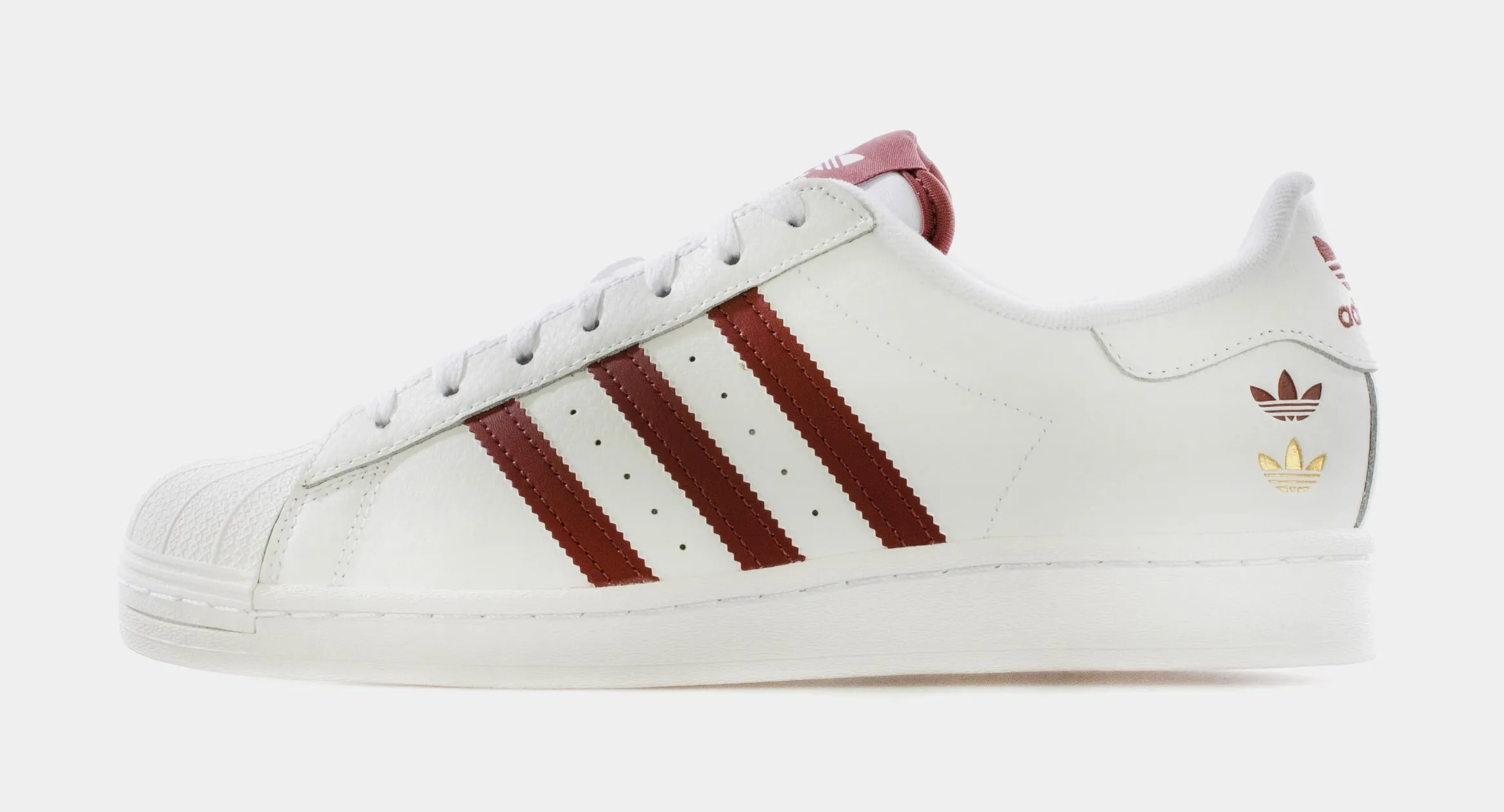 Superstar Mens Lifestyle Shoes (White/Burgundy Red)