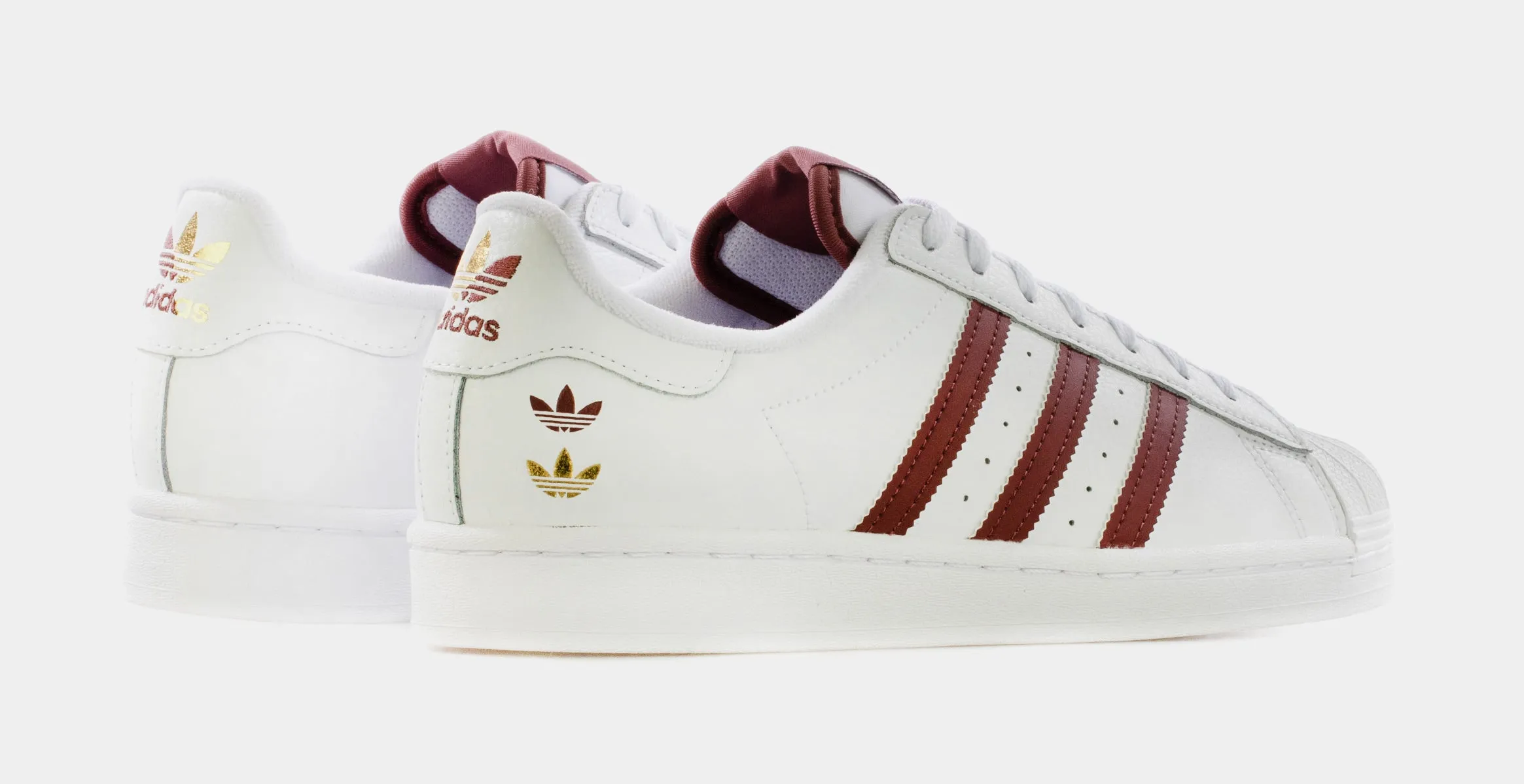 Superstar Mens Lifestyle Shoes (White/Burgundy Red)